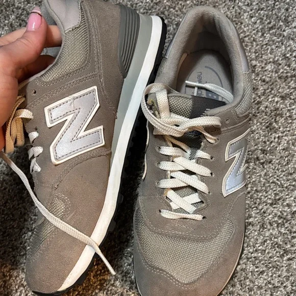 New Balance Men's Neutral Taupe Suede & Mesh Sneakers - Picture 7 of 7
